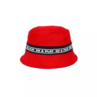 308 ABSLTUNSCRD - Bucket Hat Just Go And Play List - Red