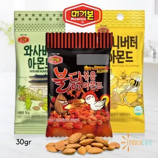 MURGERBON Kacang Almond Snack Korea HONEY BUTTER / SPICY / WASABI 30g