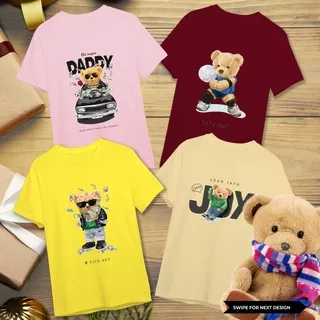 [220124] Baju Kaos Wanita Pria Teddy Bear All Size Atasan Oblong Custom Katun Anak Cowo Cewe Couple Premium Unisex Kaosdaily 19