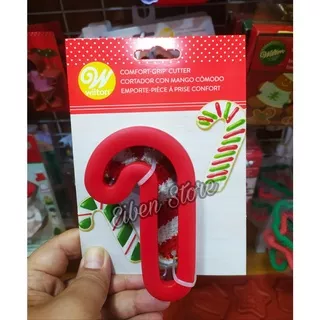 Wilton Christmas Candy Cane Comfort Grip Cookie Cutter- Season Natal