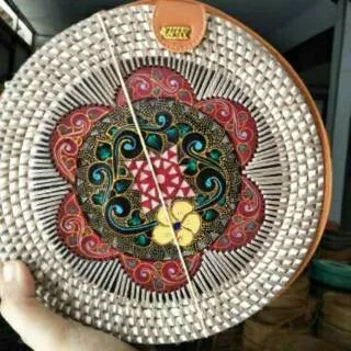 Tas rotan antik moca diameter 20