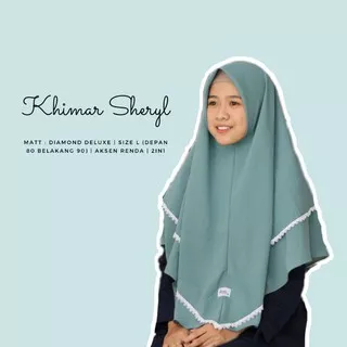 Jilbab Segi Empat Kerudung Segiempat Syari Jumbo Instan Renda Non Pet Bolak Balik Diamond Sheryl