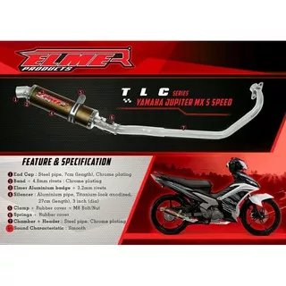 Knalpot ELMER MATIC tipe TLC dan BLACK fosfor mio vario beat xeon blade revo absolute supra 125