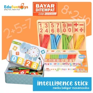 Edufuntoys - INTELLIGENCE STICK / puzzle magnet kaleng/ mainan peraga belajar berhitung / mainan edukasi stik matematika