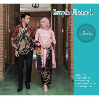 Kebaya batik couple mecca 1, kebaya lamaran, seserahan, kebaya tunangan, kebaya wisuda, couple brukat setelan atasan batik, pakaian wanita terlaris, batik modern terlaris batik kondangan, baju wanita, set couple batik, kebaya tunik