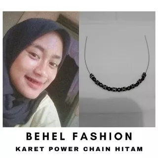 Behel Fashion Lepas pasang Anti Karat asli original Model Karet Power Chain Warna Hitam Tanpa Lem