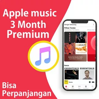 Apple Music 3 bulan Premium ( Bisa ID/Akun Lama perpanjangan)