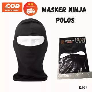 Masker Buff Ninja Full Face / Masker Ninja Polos / Masker Ninja Murah / Masker Motor / Masker Sepeda / Sarung Kepala Hitam Polos / Masker Hitam Polos Pelindung Wajah / Masker Motor Pria Penutup Hidung / Masker Penutup Muka Full Face