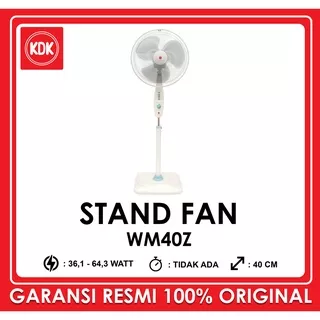 KDK Stand Fan 16 inch 3 Speed WM40Z / Kipas Angin Berdiri / 72 Watt / Terbaru WM-40Z Low Noise/Garansi Resmi/Stand Fan