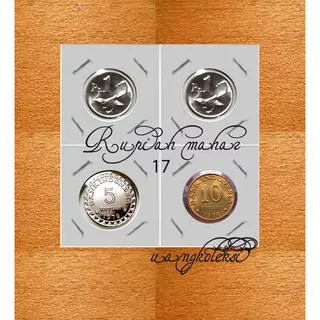 uang kuno Rp 17, paket uang mahar nominal 17 Rupiah  uang lawas/uang asli/uang koleksi/uang lama