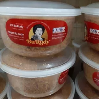 Serundeng Cup Bu Rudy**Serundeng Bu Rudy asli Surabaya**Bu Rudy serundeng siap saji nasi udang