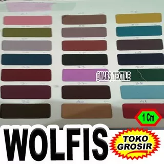 TOKO GROSIR – 1 Cm Kain Bahan Wolfis / Wolvis / Wolpeach / Wolpis Meteran Grade A Premium