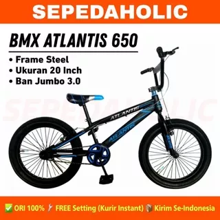 Sepeda Anak Laki BMX ATLANTIS 650 Ukuran 20 Inch Ban Jumbo 3.0