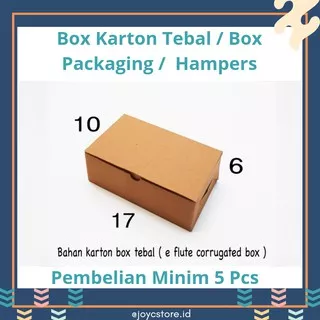 Box Tebal ( Bisa Satuan ) Uk 10x17x6  | Box Packaging | Box Hampers | Box Kue |Box Nasi Box Kraft | Box Snack |Box Kado | Bungkus Kado | Packaging