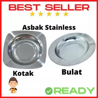 Asbak Rokok Stainless Steel / Asbak Seng
