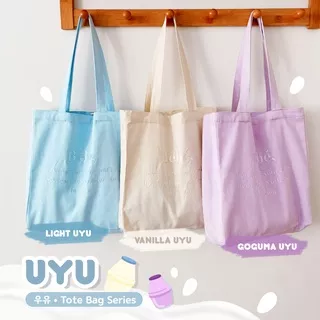 [UYU] Korean Pastel Color Tote Bag / Tas Pundak Wanita Warna Simple