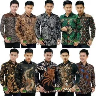 kemeja baik pria lengan panjang size M L XL XXL batik pria lengan panjang