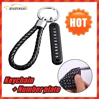 Car Keychain Anti-lost Phone Number Ornaments Diy Anti-drop Key Chain