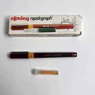 ROTRING RAPIDOGRAPH RAPIDO 0.2 Tinta Cardridge Kering / Tinta yg di tabung kering