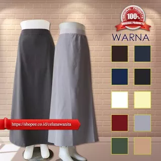 Rok Kerja Panjang Size XXL | Rok Wanita Pinggang Karet Model A line | Rok Kerja Panjang Syakira