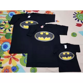 Baju Kaos Batman Logo Keluarga Family Pasangan Couple Anak Dewasa Baby sampai Big Size Jumbo 4XL