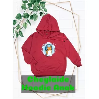 Sweater / Hoodie Anak Laki / Perempuan Fox / jaket anak umur 5-8tahun