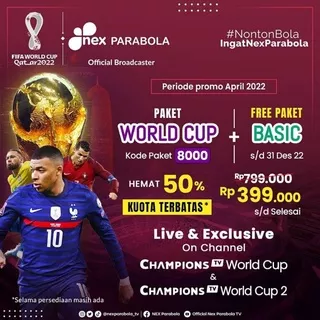 [RESMI] Paket Piala Dunia Qatar 2022 Nex Parabola/Matrix