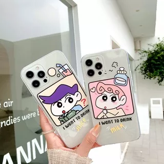 Samsung Galaxy A9 C5 C7 C9 Pro /J7 J5 2015 J700F J500F ins Cute Cartoon Couple Transparent Soft Silicone TPU Phone Casing Back Cover personality Case