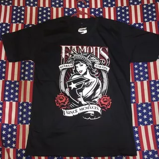 BISA COD PROMO BAJU KAOS LAKILAKI PERMPUAN SKATE FAMOUS WARNA HITAM GROSIR DISTRO MURAH BANDUNG