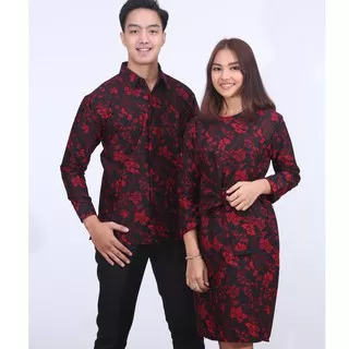 Batik Bali Lestari Batik Wanita dress dobby L7/8 Sarimbit - 027