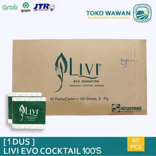 Tissue LIVI EVO Napkin Cocktail Sensation / 1 DUS / KARTON isi 60 PACK