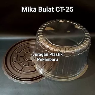 Mika Plastik Bulat CT-25 / Wadah Tray Kue Tart Tumpeng Bolu Hantaran 25 cm