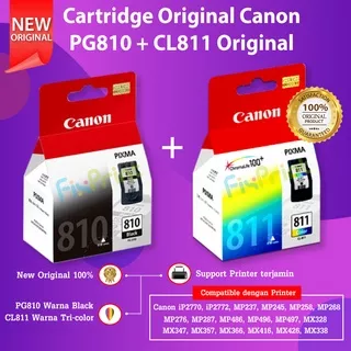 Cartridge Canon 810 black & 811 color 1 SET ORIGINAL Catridge Printer iP2770 MP237 MP245 MP287 MP497