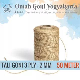 Tali Goni 3 Ply 50 Meter - Tali Rami 2 MM - Tali Kerajinan Tangan - Tali Craft Souvenir DIY