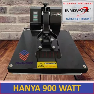 INNOVATEC Mesin Press Kaos 38x38 Alat Sablon Heat Pres Kaos Baju Payung Digital Watt Rendah