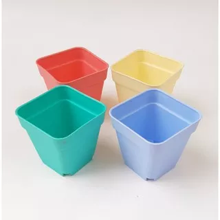 POT KOTAK MINI WARNA-WARNI/Pot kotak mini/pot kotak warna warni 7 cm