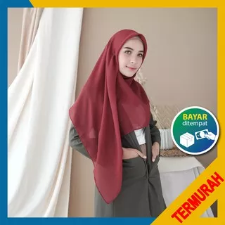 Bisa COD | Hijab Segi Empat Zigna Bahan Cornskin Premium