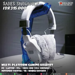 Headset Gaming Sades Snowwolf