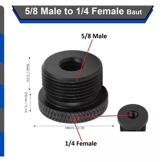 5/8 Male to 1/4 Female Screw Adapter Converter Baut Tripod Microphone