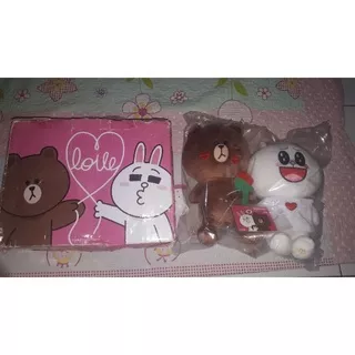 Boneka line brown cony couple ori mc donald