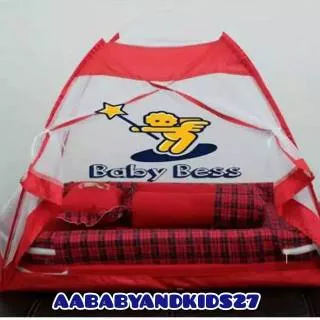 BABY BESS-KASUR BAYI KELAMBU BESS CORAK TUA-KASUR KELAMBU TENDA ANTI NYAMUK BABY BESS TUA