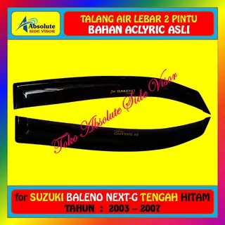 Talang Air (Tengah) Suzuki Baleno Next-G 2003-2007 - Model Lebar - Warna Hitam - Merk Absolute