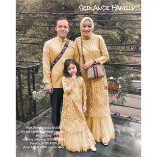 Set family couple lebaran baju muslim couple Brukat Set Keluarga Srikandi Family Couple