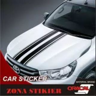 Stiker mobil kap mesin mobil Avanza Xenia Sigra Terios Ertiga calya Agya dll bisa request warna