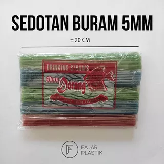 Sedotan Plastik/Sedotan Plastik Buram/Sedotan Minuman/Sedotan Murah/Sedotan Plastik Ukuran 5mm Isi 150 Pcs