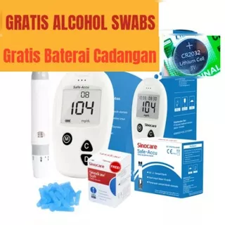 Alat cek gula darah lengkap hemat - Alat ukur gula darah - alat uji gula darah - glucometer - glukosa meter Sinocare