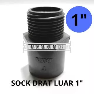 Sok drat luar 1 | valve socket 1 | sock drat luar 1 JAYA PVC