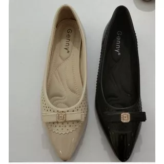 GENNY 36-40 Original sepatu flat shoes import wanita korea casual hitam cream pesta seserahan ori