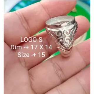 Emban batu akik alpaka-cincin titanium pria wanita cauple-grosir ring perak monel Nikel