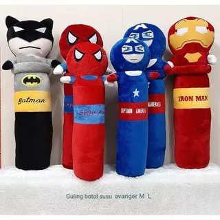 Guling Boneka Spiderman Batman Superhero Avengers Size L/70cm/bantal guling boneka lucu